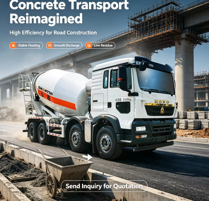 Betonomieszarka 8cbm C610 z kabiną MAN T5G, silnikiem Weichai 8x4 do budownictwa